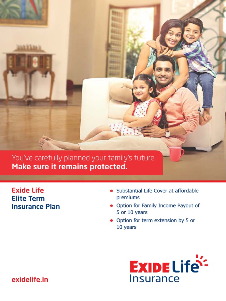 Exide Life Elite Term Insurance Plan Brochure PDF Life Insurance