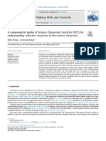 A Componential Model of Science Classroom Creativity (SCC) For