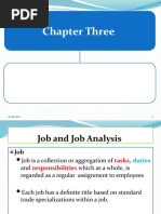 Chapter Three: Job Analysis and Human Resource Planning