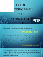 Teaching Math in The Intermediate Grades