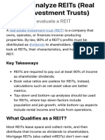 How To Analyse REITs (Real Estate Investment Trusts)