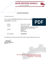 Certificate of Employment: Proprietor