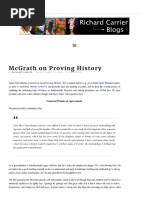 Mcgrath On Proving History: General Points of Agreement