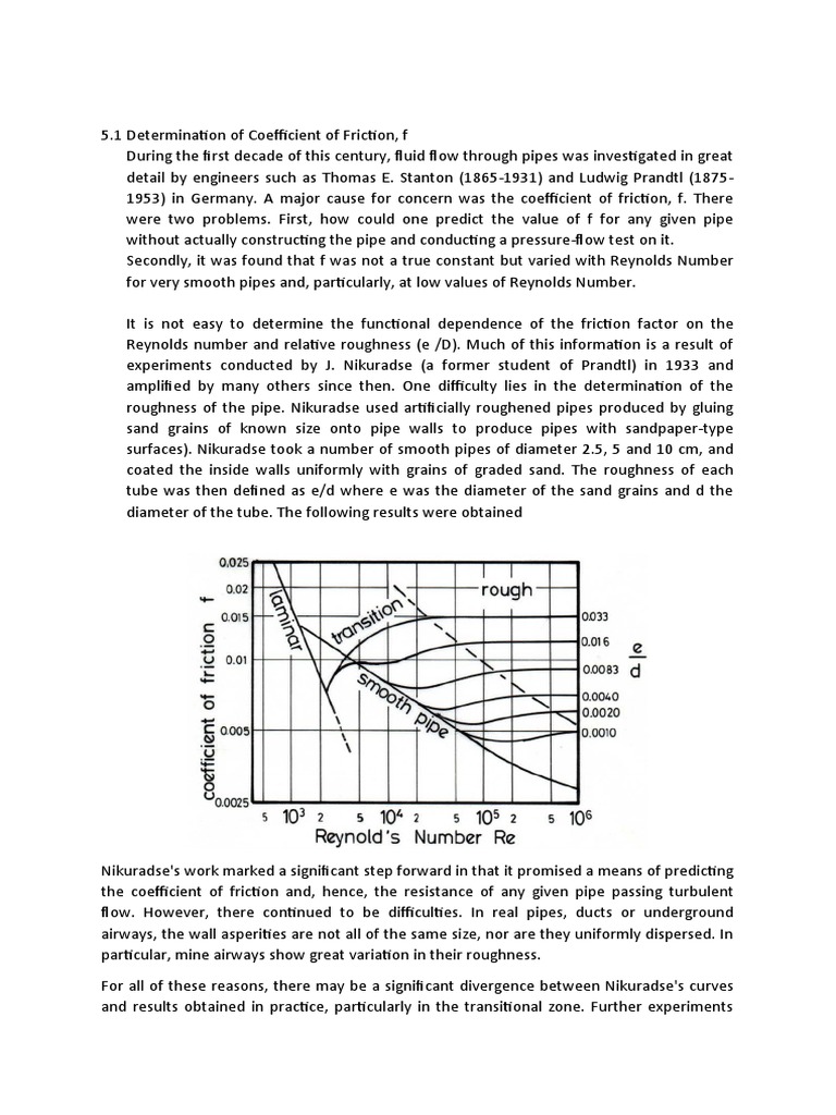 Pipe Friction Coefficient Analysis | PDF | Fluid Dynamics | Reynolds Number