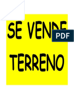 Cartel de Se Vende Terreno