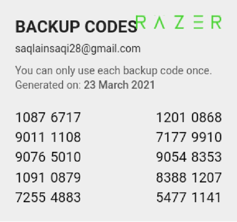 Razer Id Codes 1616486818756 | PDF