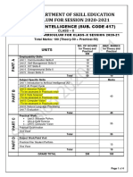 Cbse - Department of Skill Education Curriculum For Session 2020-2021