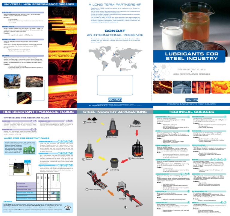 Lubricants For Steel Industry: Condat | Download Free PDF | Lubricant ...