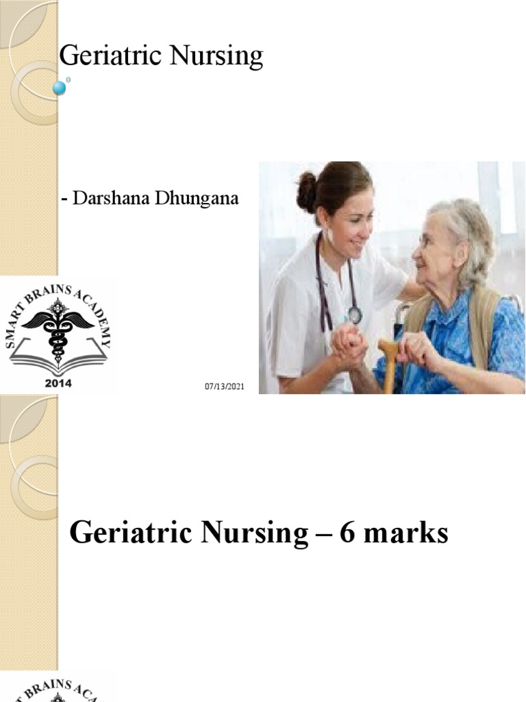 Geriatric Nursing First Class PDF Geriatrics Gerontological Nursing