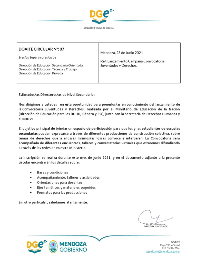 Circular 07 DOAITE ESI | PDF | Crecimiento personal y profesional ...