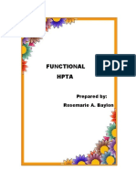 Functional Hpta: Prepared By: Rosemarie A. Baylon