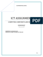 Ict Assignment: Computer Componets and Memory