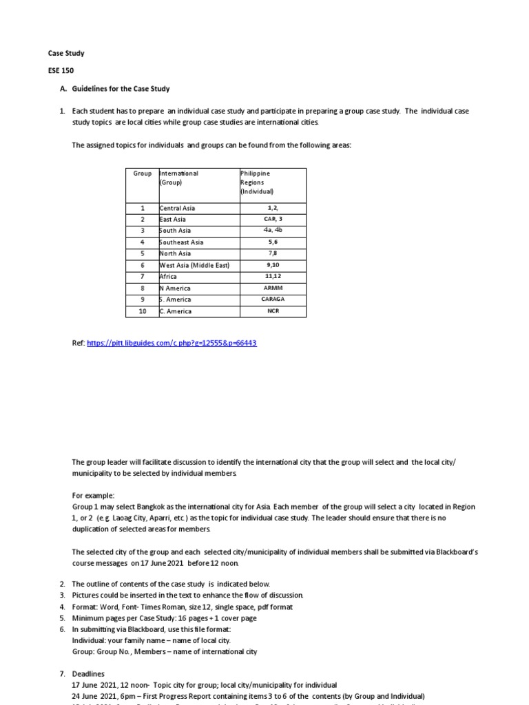 BCS508 Case Study Guidelines | PDF | Pollution | Environmental Science