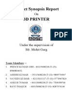 3D Printer Synopsis Report