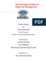 Project Report On Tata Motors