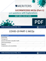 COVID-19 & MUCORMYCOSIS MCQs For NEET MDS & INI-CET MDS - Part 1 (124 Questions With Explanations)