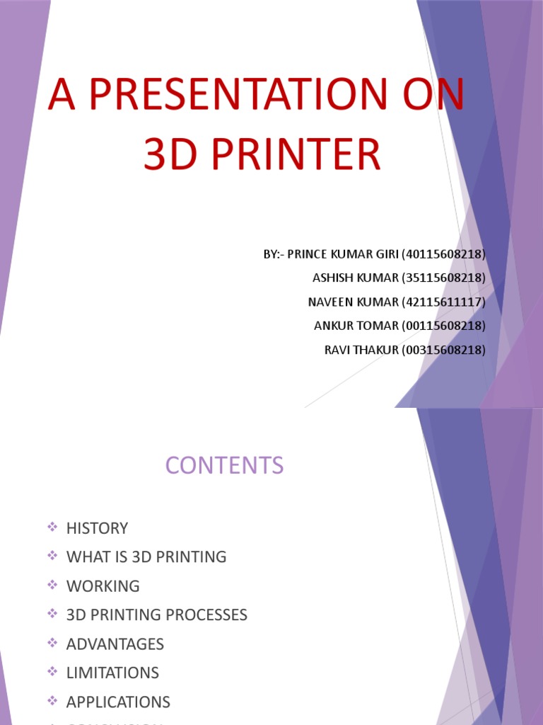 On 3d Printer Pdf 3 D Printing Industries