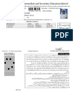 Roll Number Slip for Intermediate Exams