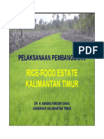 PELAKSANAAN PEMBANGUNAN RICE FOOD ESTATE DI Kaltim