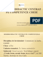 Demers Didactic Centrat Pe Competente Cheie