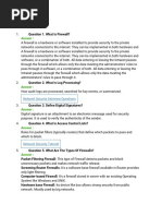 Firewall Questions and Answers