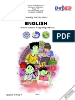 English: Learning Activity Sheets