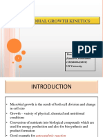 Microbial Growth Kinetics: Presented by Jayashree Sethuraman 13MSB0004 (SBST) VIT University