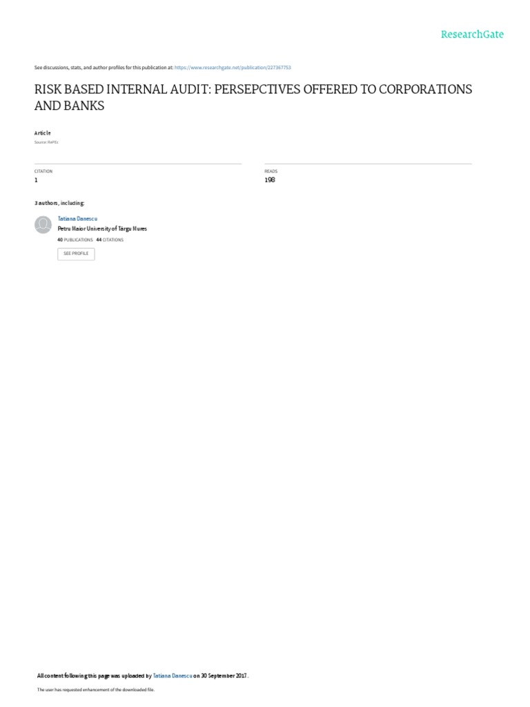 Risk-Based Internal Audit Insights | PDF | Operational Risk | Risk
