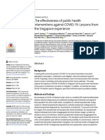 The Effectiveness of Public Health Interventions Against COVID-19: Lessons From The Singapore Experience