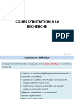 Cours Dinitiation a La Recherche Recherc