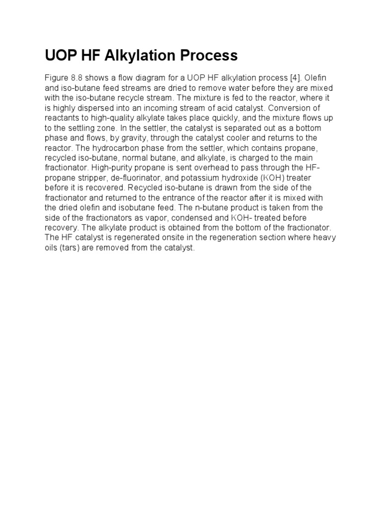 UOP HF Alkylation Process PDF