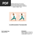 Acondicionamiento Neuromuscular o Calentamiento.