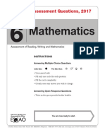 Mathematics: Released Assessment Questions, 2017