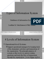 Types of Information System: Databases & Information Systems Lachlan M. Mackinnon & Phil Trinder