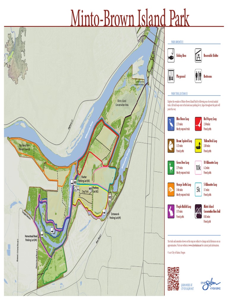 Minto Brown Island Park Trail Map 20170928 PDF Trail Road Transport