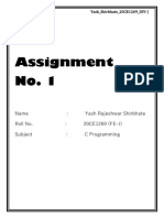 Assignment No. 1
