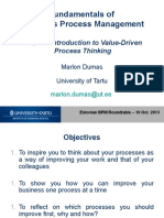 Fundamentals of Business Process Management: A Quick Introduction To Value-Driven Process Thinking