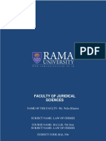 Faculty of Juridical Sciences: Name of The Faulty-Ms. Neha Khanna