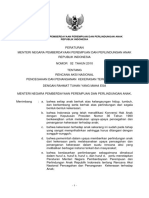 Permen PPPA 2010 2 - Rencana Aksi Nasional Pencegahan Dan Penanganan Kekerasan Terhadap Anak