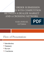 Dynamic Order Submission Strategies With Competition Between A Dealer Market and A Crossing Network