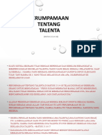 Perumpamaan Tentang Talenta