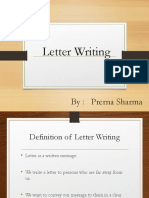 Letter Writing: By: Prerna Sharma