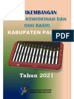 Perkembangan Angka Kemiskinan Dan Gini Rasio Kabupaten Pacitan 2021