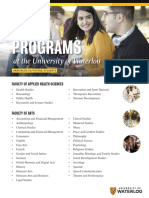 Programs: at The University of Waterloo