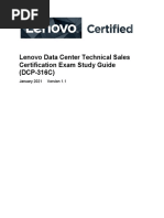 Lenovo Data Center Technical Sales Certification Exam Study Guide (DCP 316C)