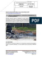 Mantenimiento geomembrana foso acondicionamiento