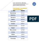 Codigos de Ingreso A Classroom 3p