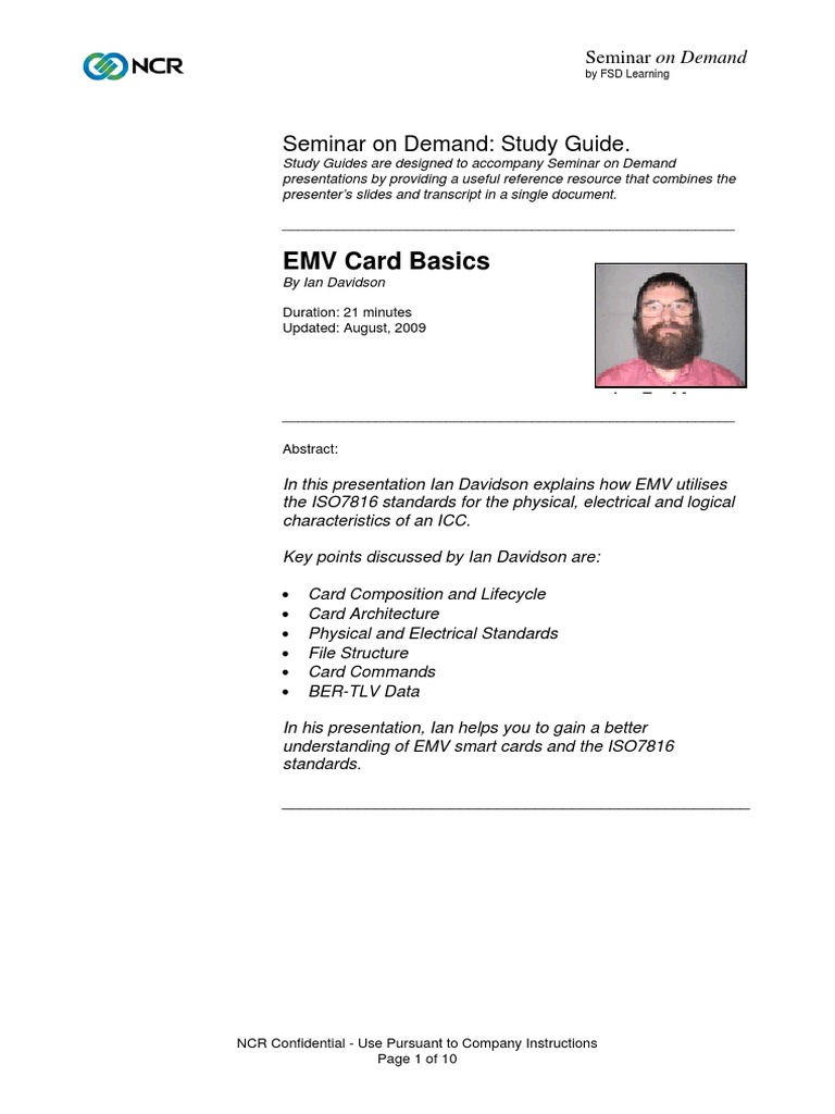 EMV Smart Card Basics Overview | PDF | Emv | Read Only Memory