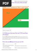 Pert and CPM and Their Advantages