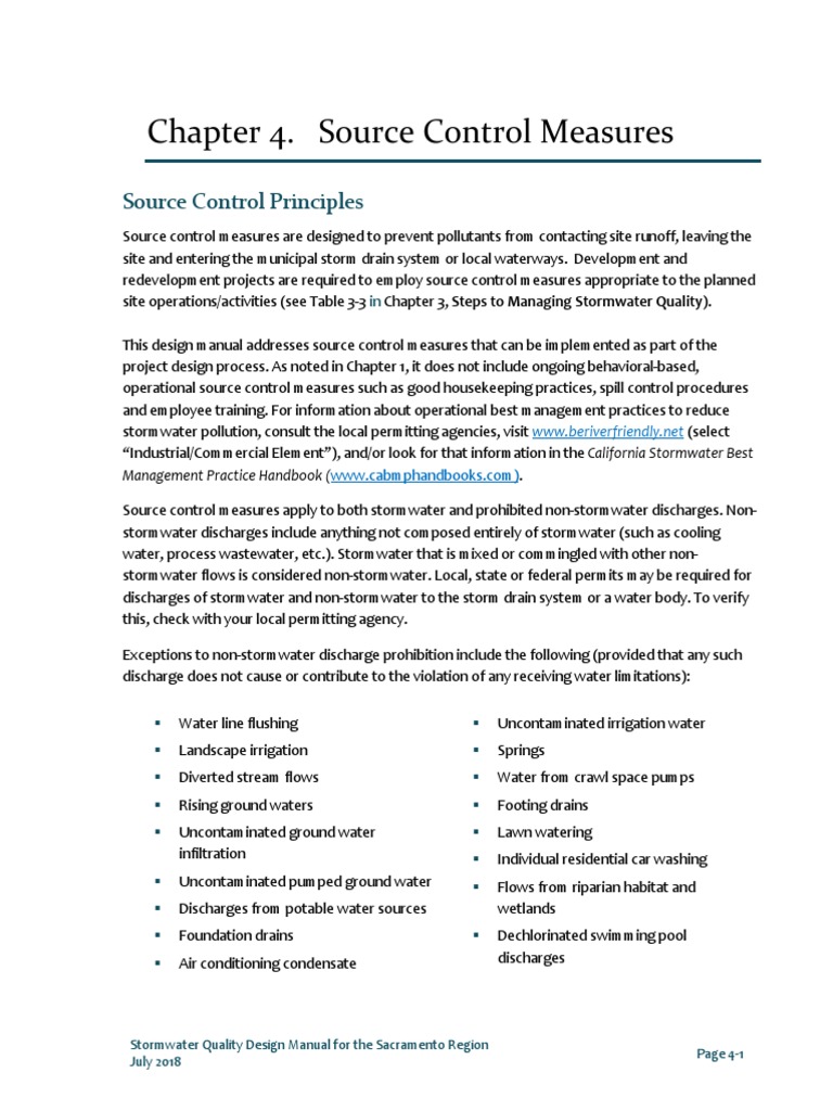 Sacramento Stormwater Source Control | PDF | Stormwater | Storm Drain